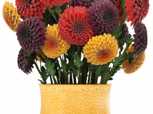 bouquet of flowers dahlias 3D मॉडल