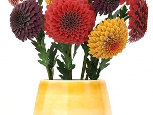 bouquet of flowers dahlias 3D मॉडल