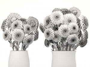 bouquet of flowers dahlias 3D मॉडल