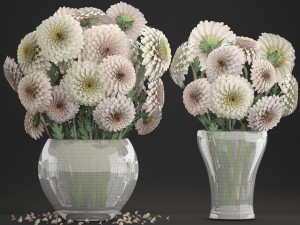 bouquet of flowers dahlias 3D Model