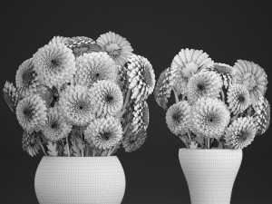 bouquet of flowers dahlias 3D Model