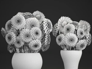bouquet of flowers dahlias 3D Model