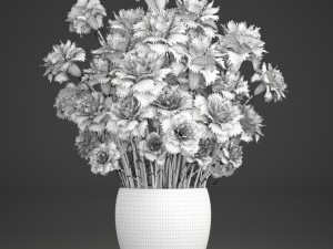 bouquet of flowers dianthus Model 3D