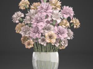 bouquet of flowers dianthus Model 3D
