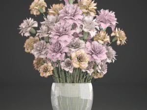 bouquet of flowers dianthus 3D Model