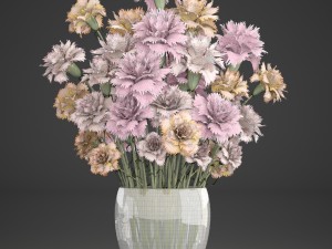 bouquet of flowers dianthus Model 3D