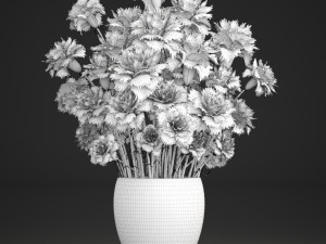 bouquet of flowers dianthus 3D Model