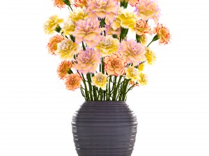 bouquet of flowers carnation 3D Model