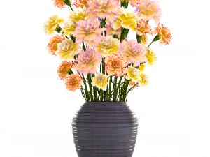 bouquet of flowers carnation 3D Model