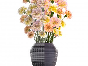 bouquet of flowers carnation 3D Model