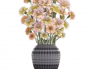 bouquet of flowers carnation 3D Model