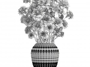 bouquet of flowers carnation 3D Model