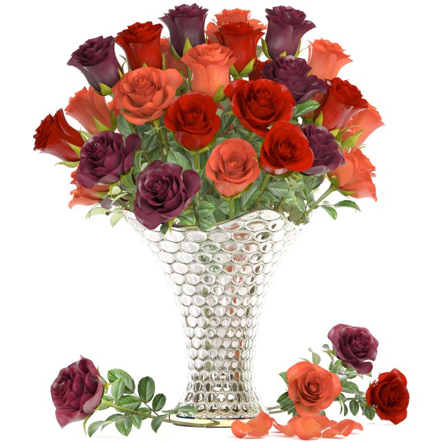 bouquet of roses Modèle 3D .c4d .max .obj .3ds .fbx .stl .blend 