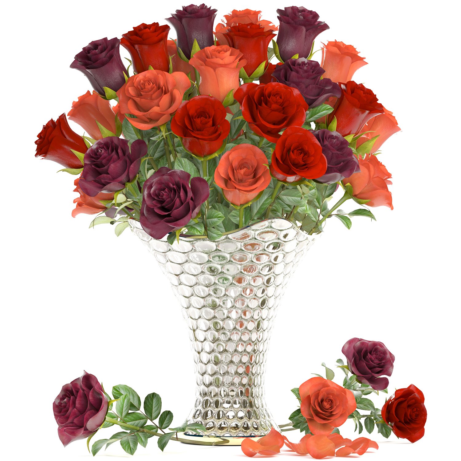 Bouquet Of Roses 3d Model In Flowers 3dexport
