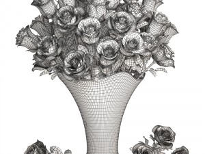 bouquet of roses Modèle 3D
