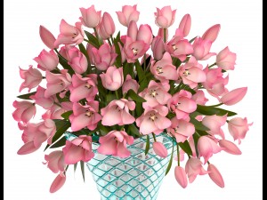 bouquet of tulips Model 3D