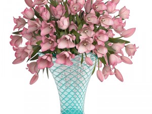 bouquet of tulips Model 3D