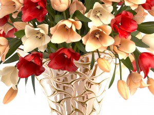 bouquet of tulips 3Dモデル