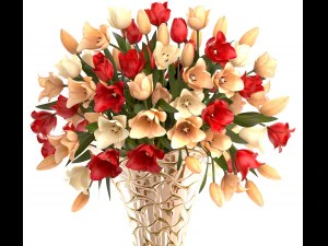 bouquet of tulips 3D Model