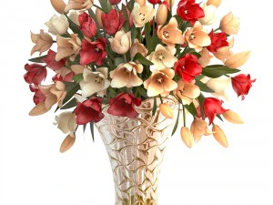 bouquet of tulips 3D Model
