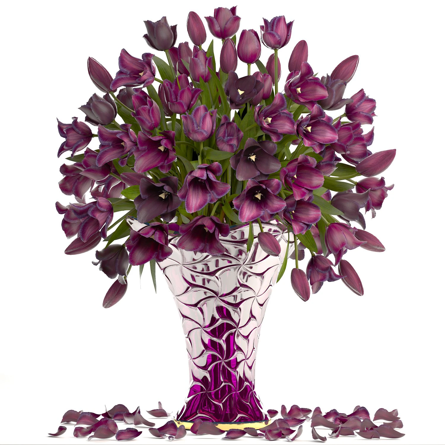 bouquet of tulips 3D Model .c4d .max .obj .3ds .fbx .stl .blend 