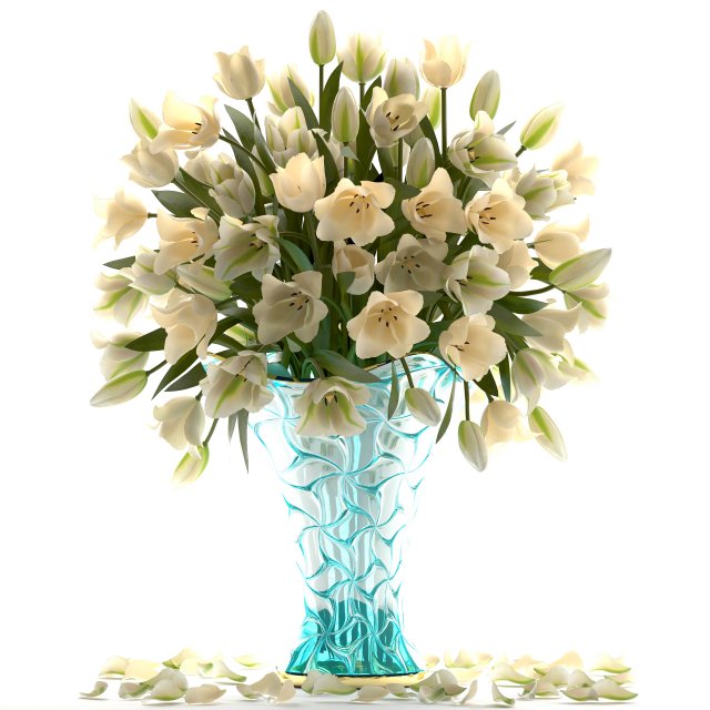 bouquet of tulips 3D Модель .c4d .max .obj .3ds .fbx .stl .blend 
