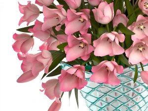 collection of bouquets of tulips 3D Model