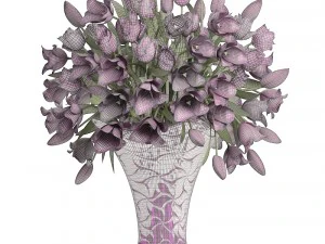 collection of bouquets of tulips 3D Model