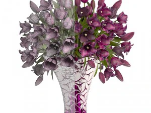 collection of bouquets of tulips 3D Model