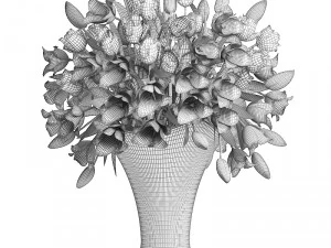 collection of bouquets of tulips 3D Model