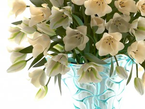 collection of bouquets of tulips 3D Model
