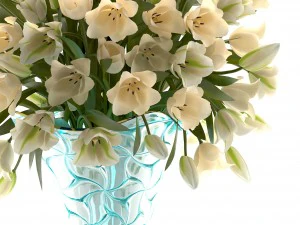 collection of bouquets of tulips 3D Model