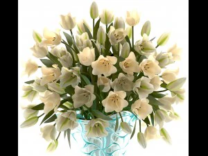 collection of bouquets of tulips 3D Model