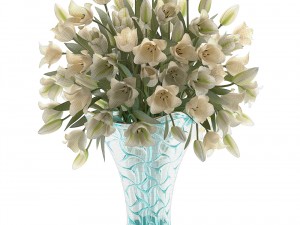 collection of bouquets of tulips 3D 모델