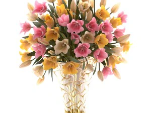 bouquet of tulips 3D Model
