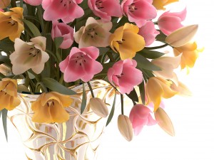 bouquet of tulips 3D 模型