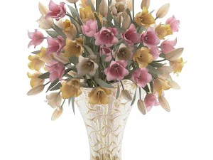 bouquet of tulips 3D Model