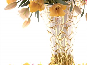 bouquet of tulips 3D 模型