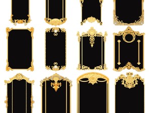 collection stucco molding frame 3D Model