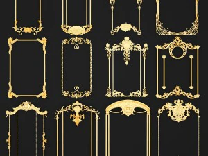 collection stucco molding frame 3D Model