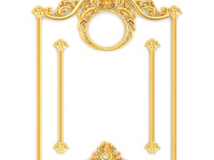 collection stucco molding frame 3D Model