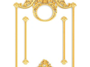 collection stucco molding frame 3D Model