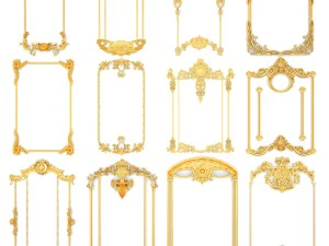 collection stucco molding frame 3D Model