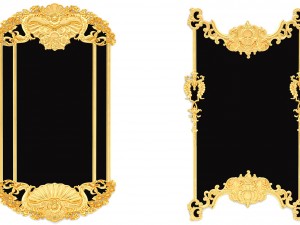 collection stucco molding frame 3D Model