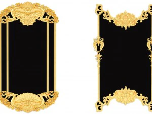 collection stucco molding frame 3D Model