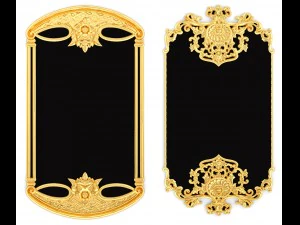 collection stucco molding frame 3D Model