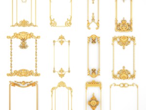 collection stucco molding frame 3D Model