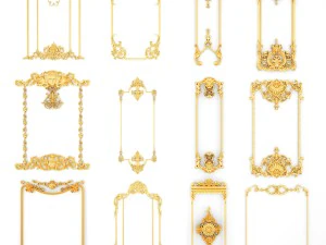 collection stucco molding frame 3D Model