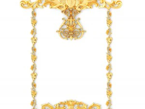 collection stucco molding frame 3D Model