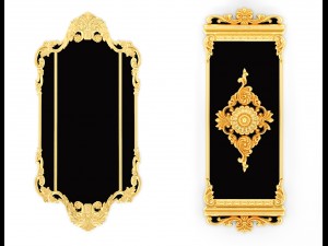 collection stucco molding frame 3D Model